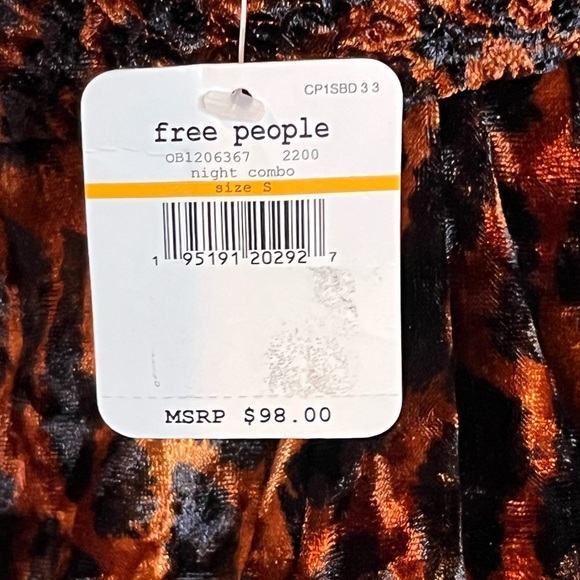 Free People Velvet Leopard animal print mini dress with peek a boo back.  Size S - Picture 7 of 8